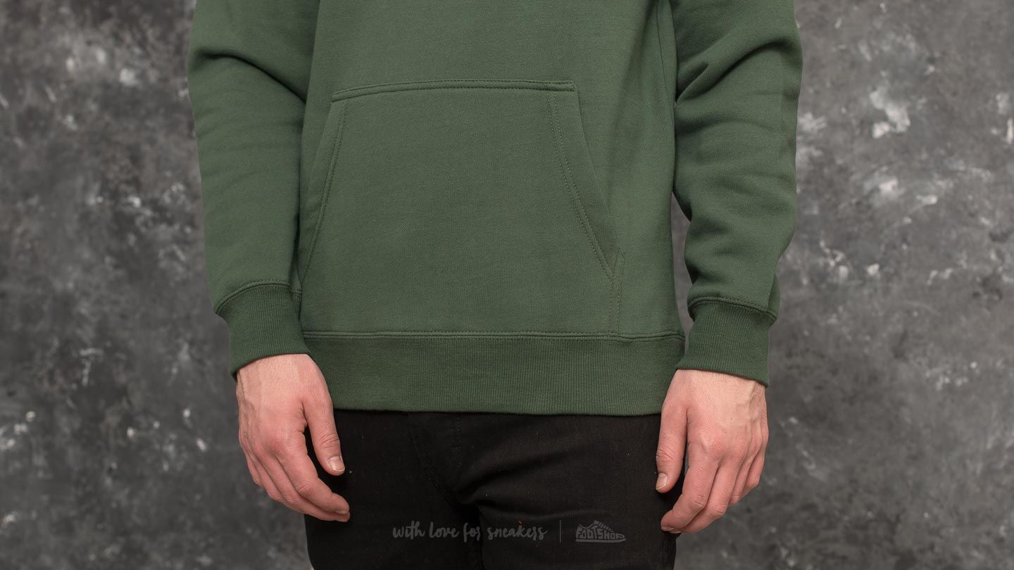 Kapuutsikud ja kampsunid Stüssy Bars Logo Applique Hoodie Dark Forest