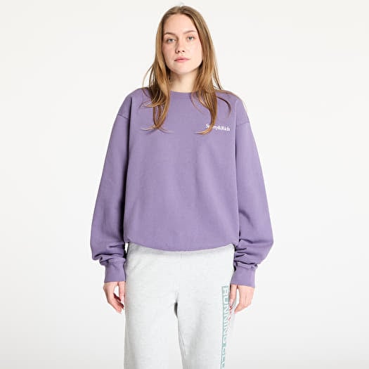 Sporty & Rich Health Is Wealth Crewneck UNISEX Dusty Grape/ White