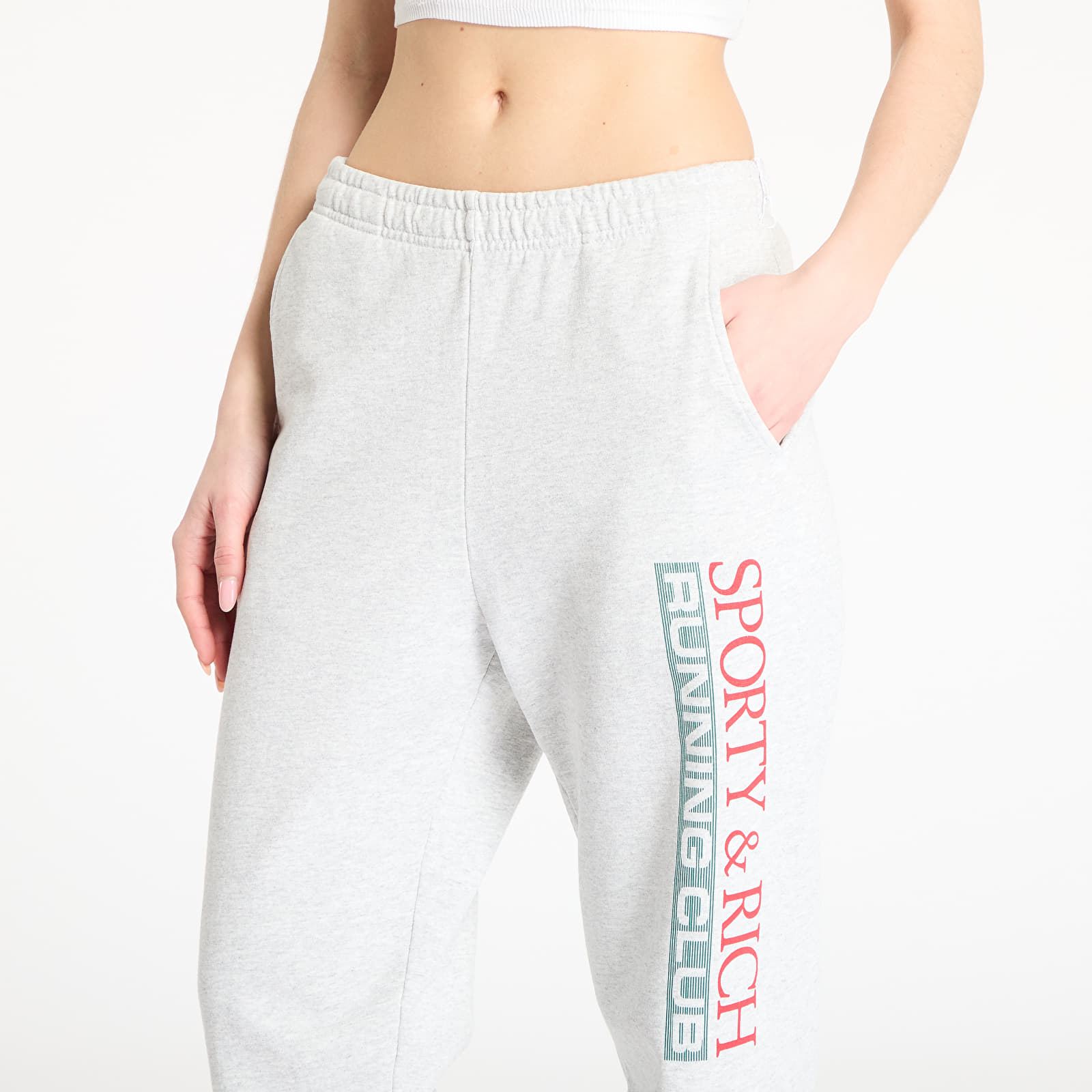 Tepláky Sporty & Rich Finish Line Sweatpant UNISEX Heather Gray/ Lava/ Alpine/ Navy