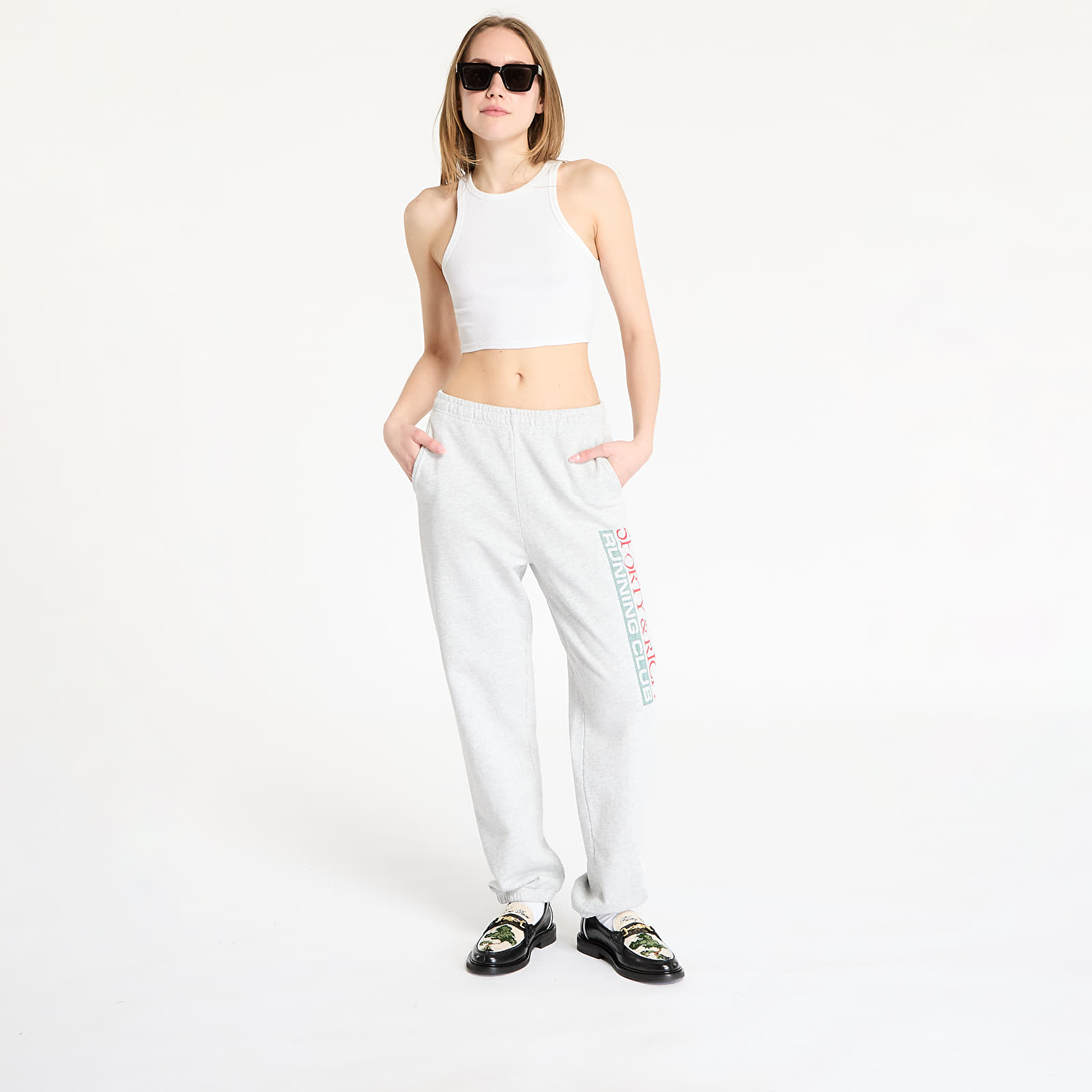 Tepláky Sporty & Rich Finish Line Sweatpant UNISEX Heather Gray/ Lava/ Alpine/ Navy