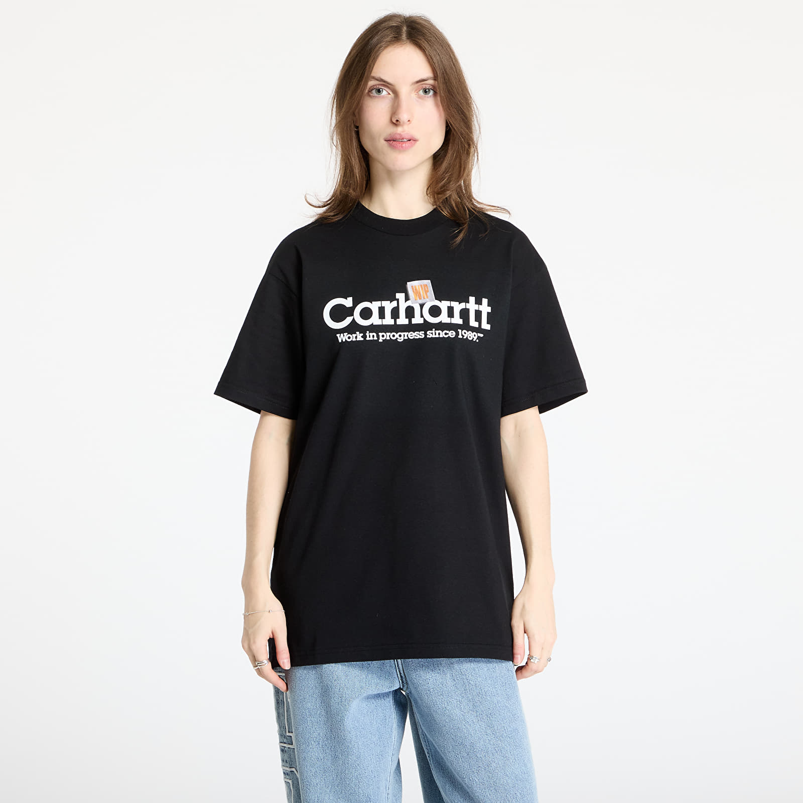 T-Shirts Carhartt WIP S/S Label Script T-Shirt UNISEX Black