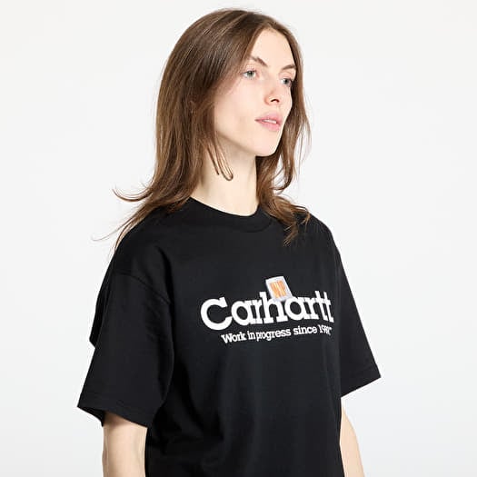 T-shirts Carhartt WIP S/S Label Script T-Shirt UNISEX Black