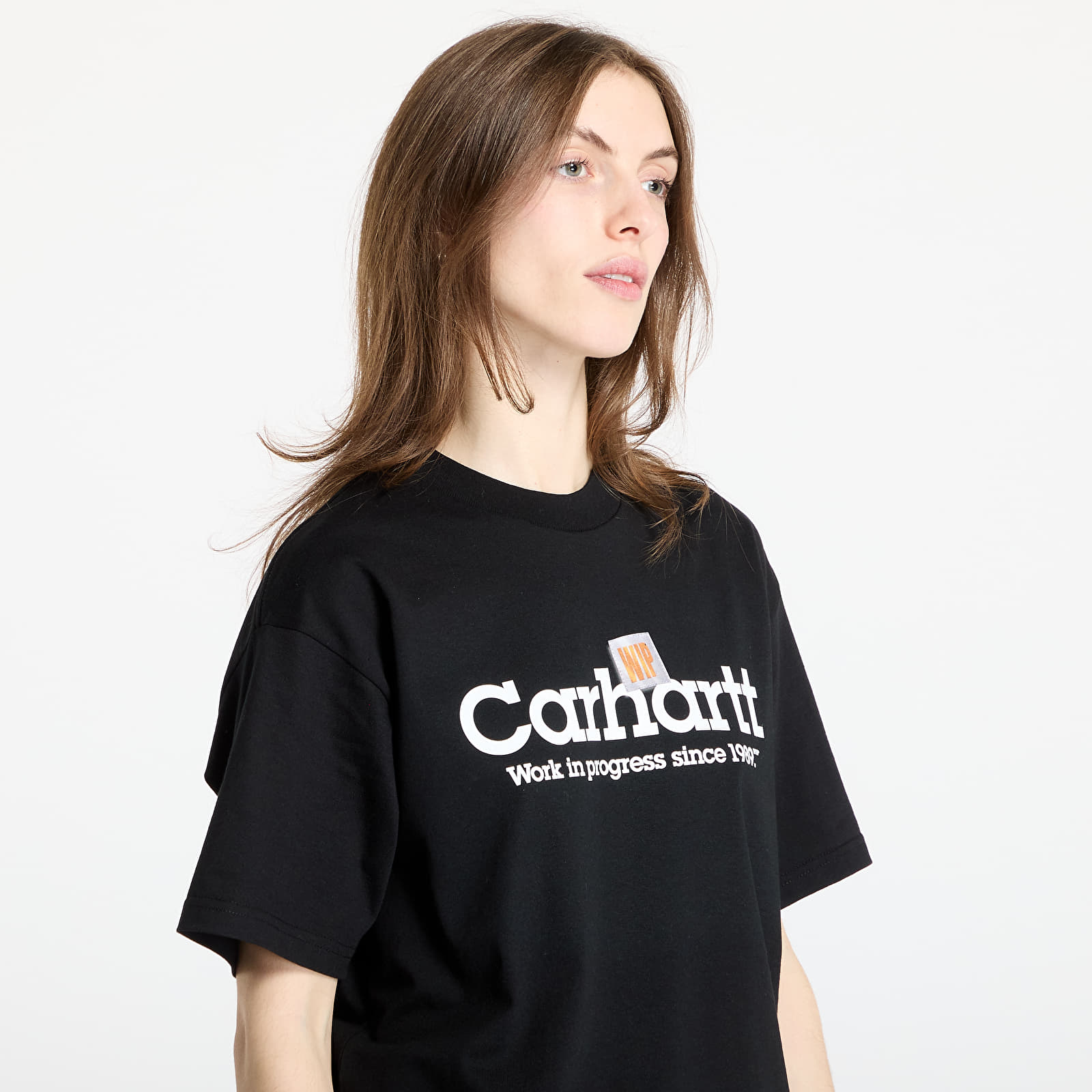 T-Shirts Carhartt WIP S/S Label Script T-Shirt UNISEX Black