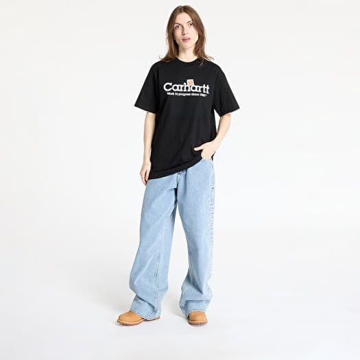 T-shirts Carhartt WIP S/S Label Script T-Shirt UNISEX Black