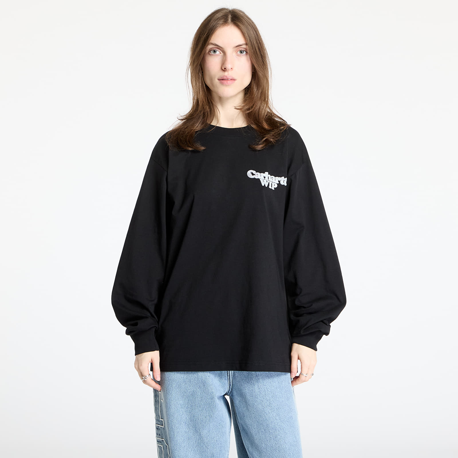 Trička Carhartt WIP L/S Chain Link T-Shirt UNISEX Black/ Silver