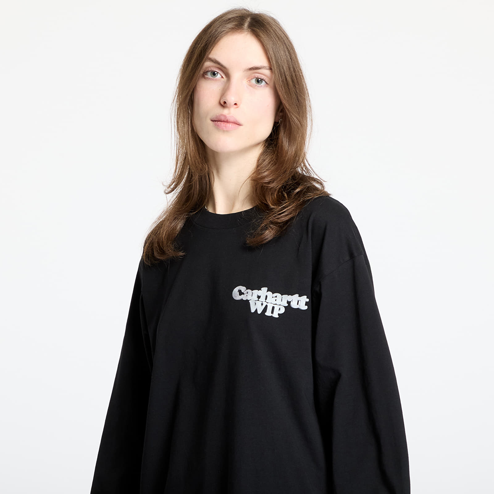 Trička Carhartt WIP L/S Chain Link T-Shirt UNISEX Black/ Silver