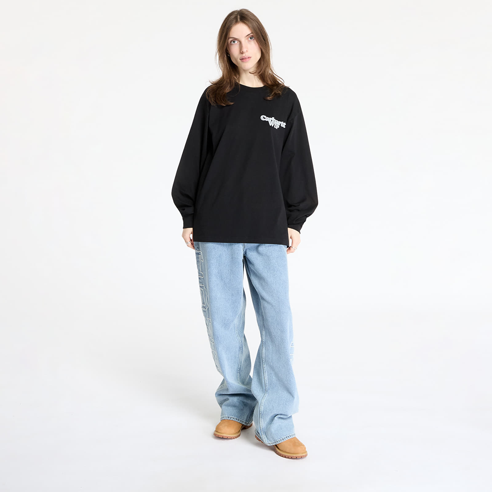 Trička Carhartt WIP L/S Chain Link T-Shirt UNISEX Black/ Silver