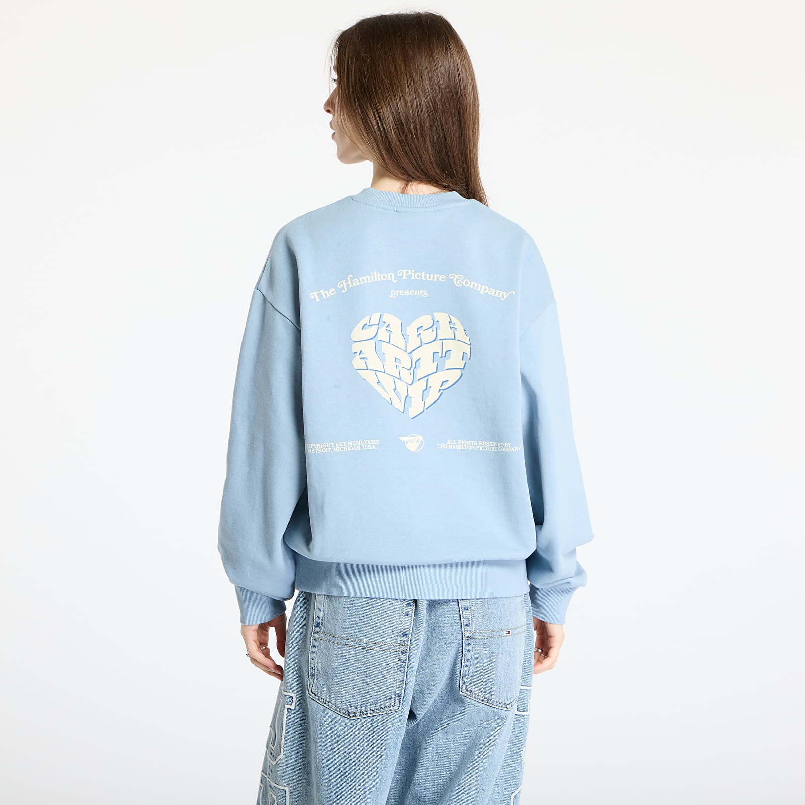 Women's hoodies Carhartt WIP W' Productions Sweatshirt Frosted Blue