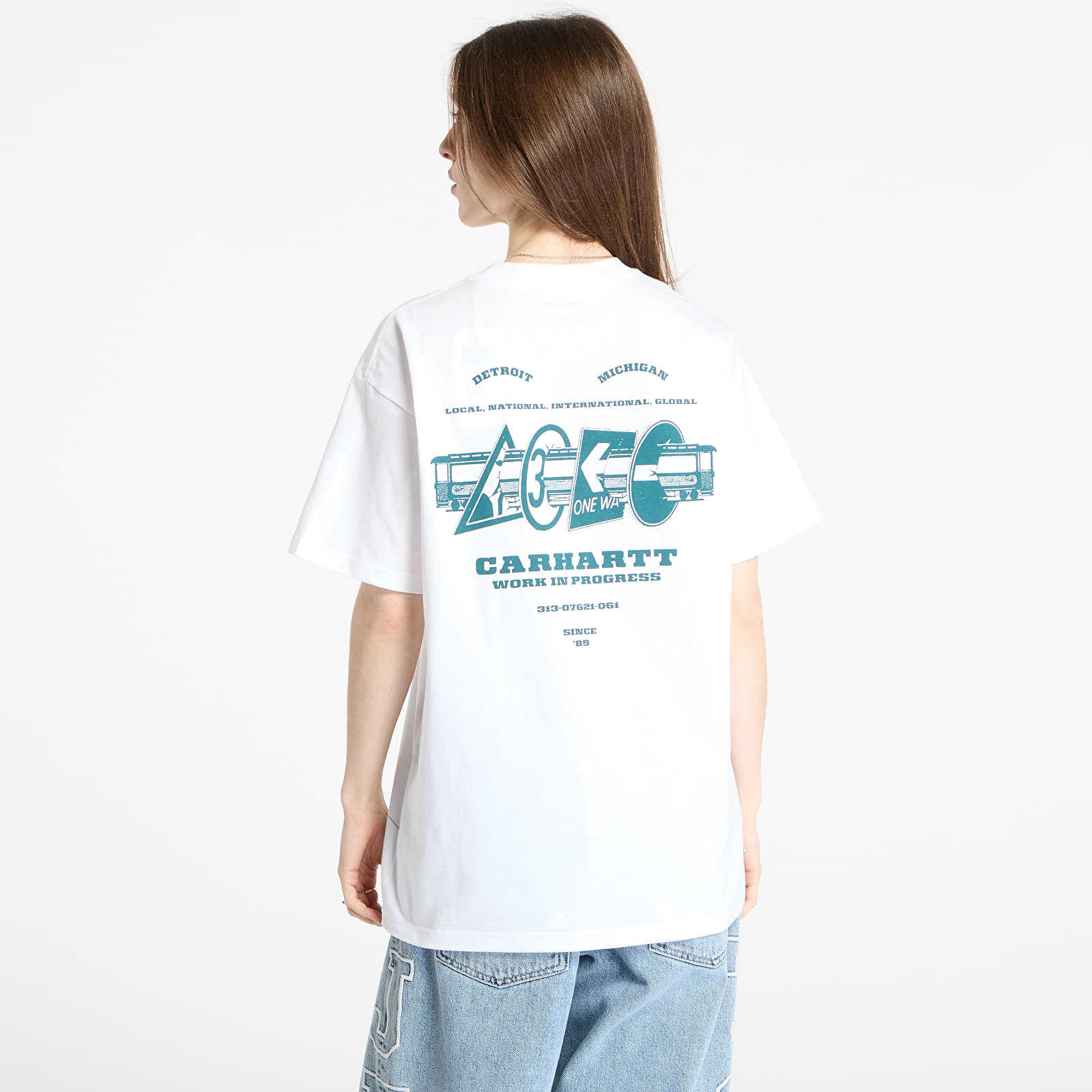 Trička Carhartt WIP S/S Runaway T-Shirt UNISEX White/ Malachite