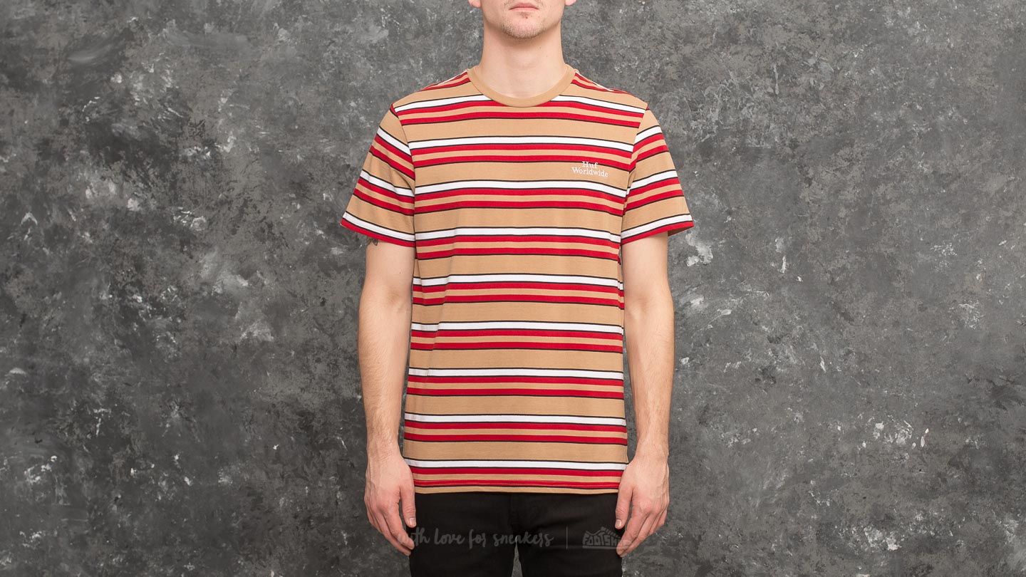 Camisetas HUF Malibu Short Sleeve Stripe Shirt Red