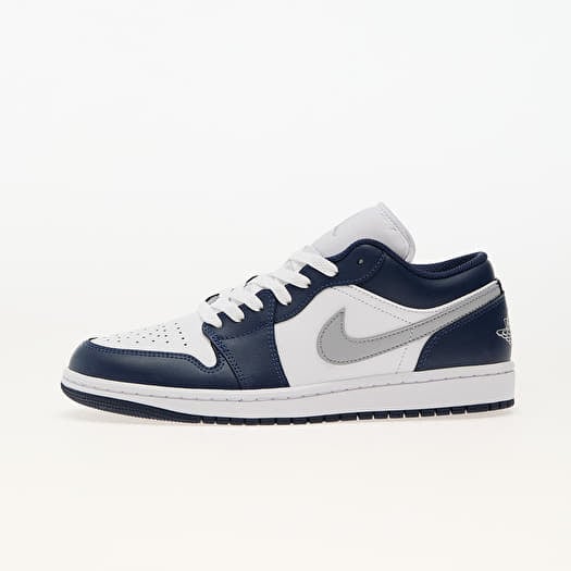 Air Jordan 1 Low White/ Wolf Grey-Midnight Navy