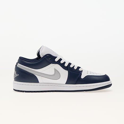 Men's shoes Air Jordan 1 Low White/ Wolf Grey-Midnight Navy