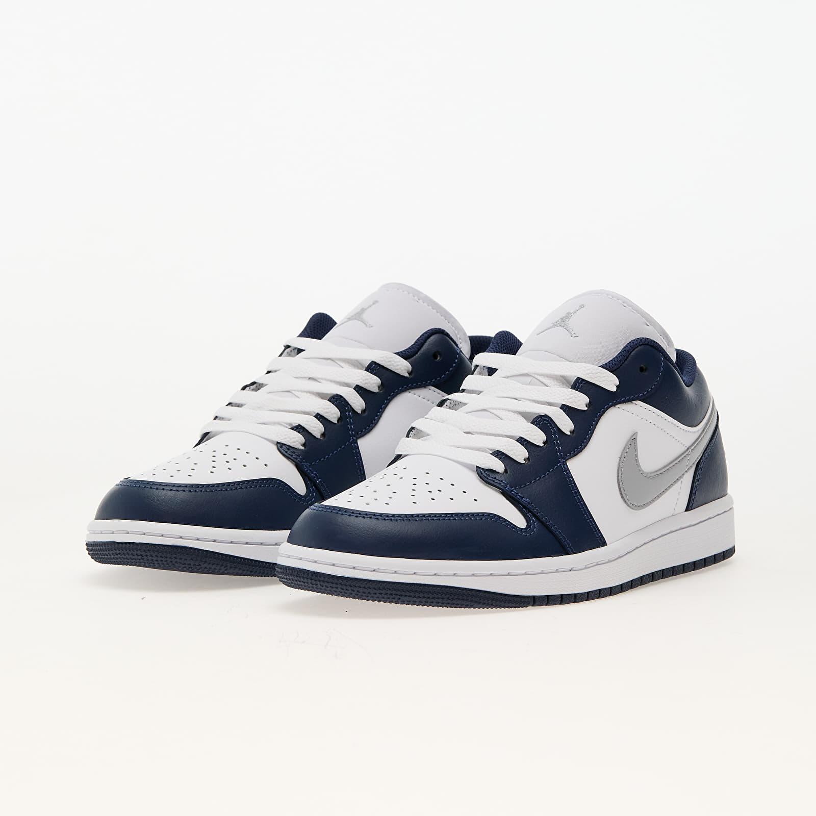 Buty męskie Air Jordan 1 Low White/ Wolf Grey-Midnight Navy
