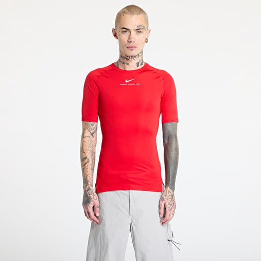 Tričko Nike x NOCTA Men's Short-Sleeve Base Layer Basketball Top University Red/ White