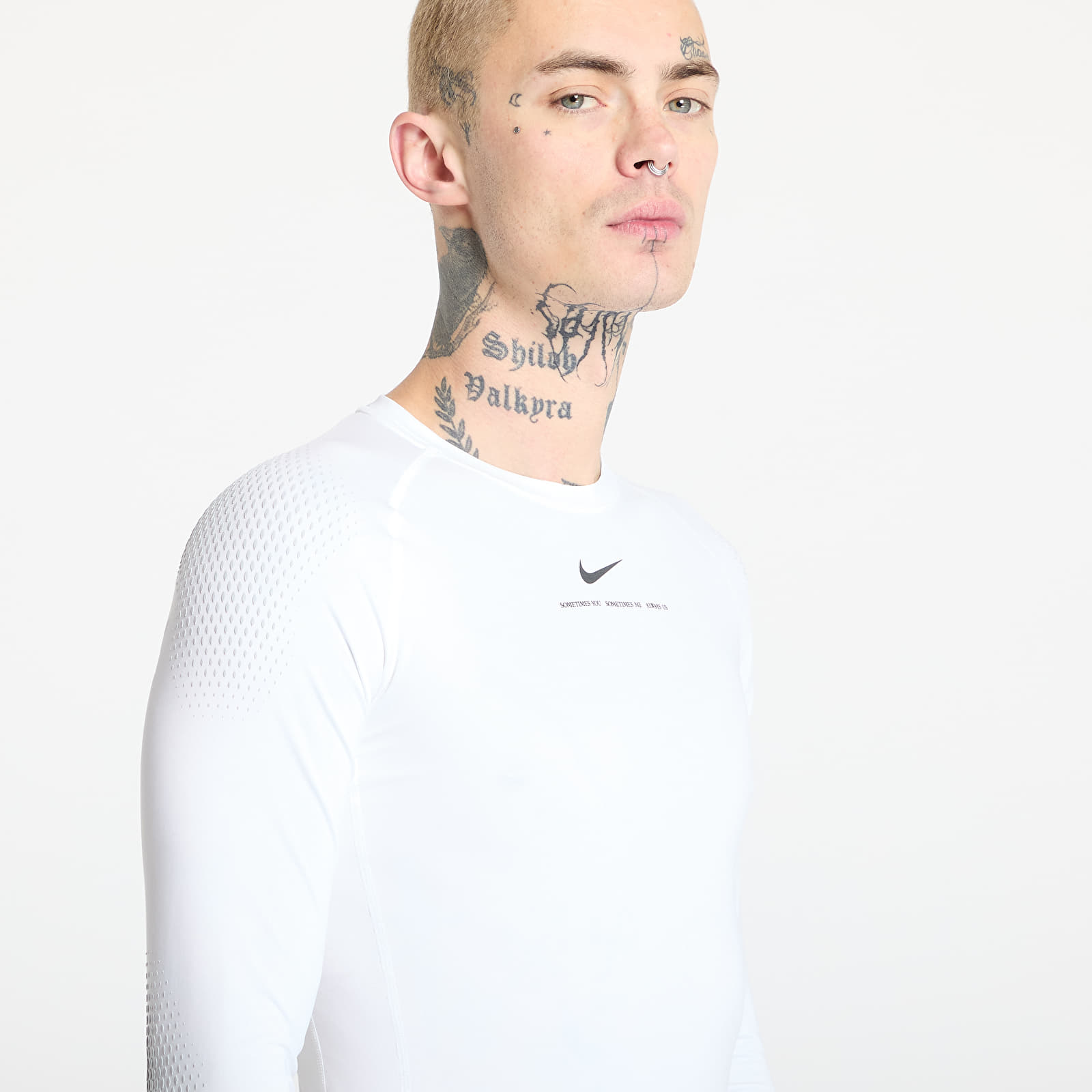 T-skjorter Nike x NOCTA Men's Long-Sleeve Base Layer Basketball Top White/ Black