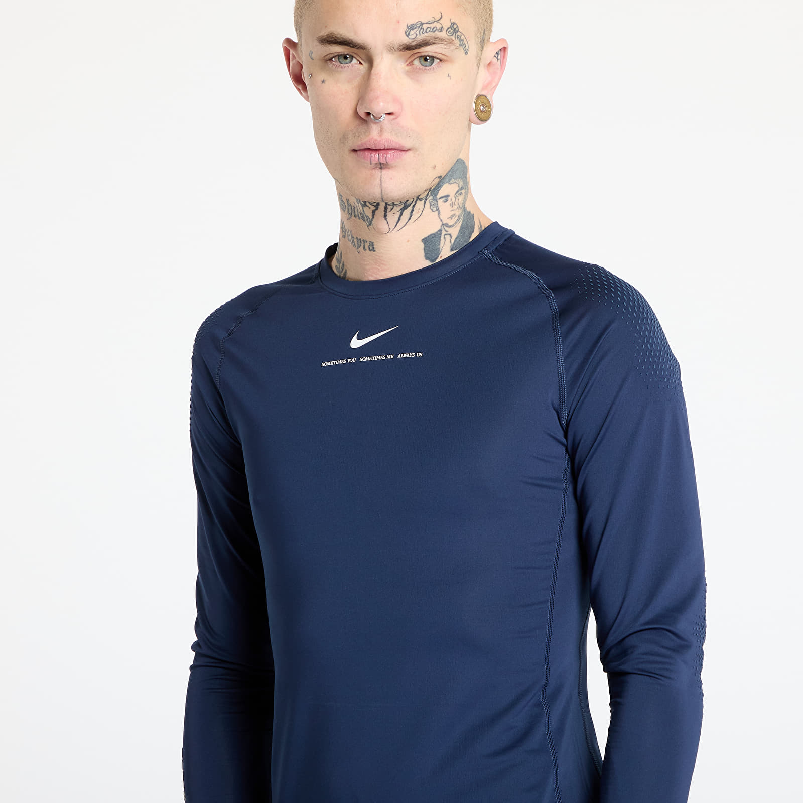 Tricouri bărbați Nike x NOCTA Men's Long-Sleeve Base Layer Basketball Top College Navy/ White