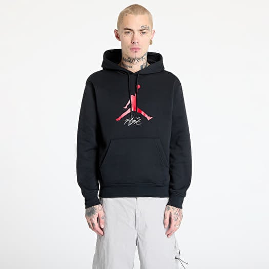 Jordan Essentials Men's Fleece Hoodie Black/ Gym Red/ Gym Red