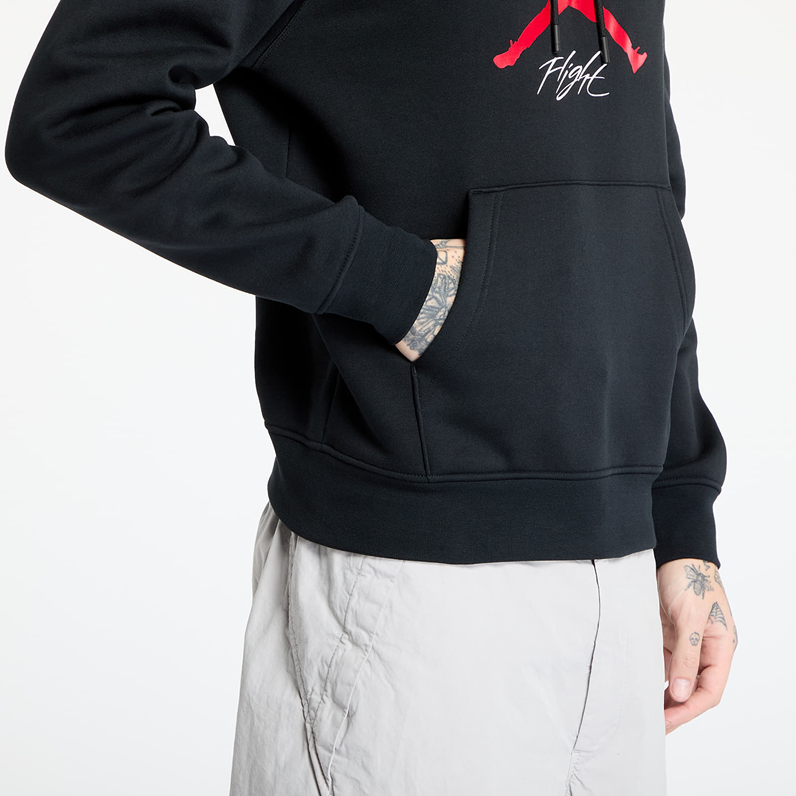 Hettegensere for menn Jordan Essentials Men's Fleece Hoodie Black/ Gym Red/ Gym Red