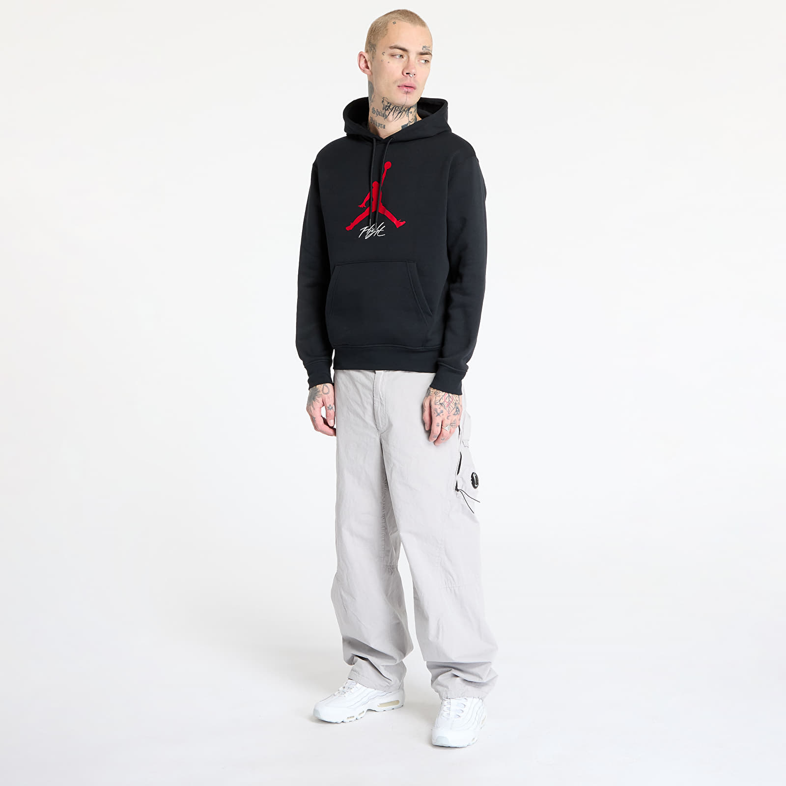 Hettegensere for menn Jordan Essentials Men's Fleece Hoodie Black/ Gym Red/ Gym Red