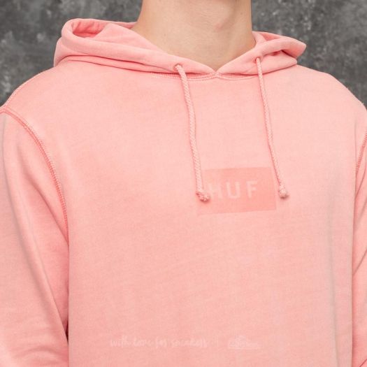 Hoodies and sweatshirts HUF Bar Logo Overdyed Pullover Hoodie Rose Footshop