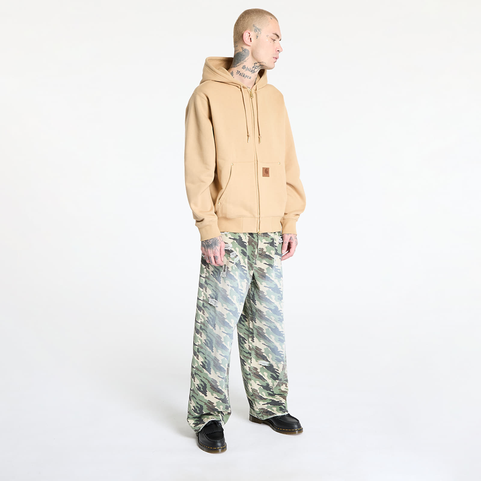 Kapucnis pulóverek és pulcsik Carhartt WIP Hooded Eldon Sweat Jacket UNISEX Dusty H Brown