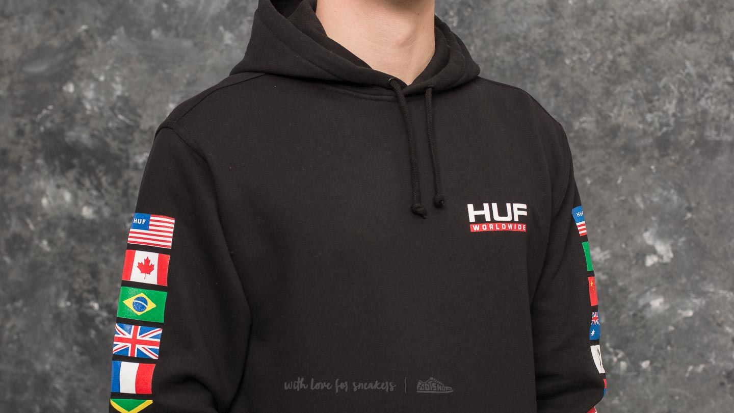 Hoodies and sweatshirts HUF Stadium United Pullover Hoodie Black Footshop