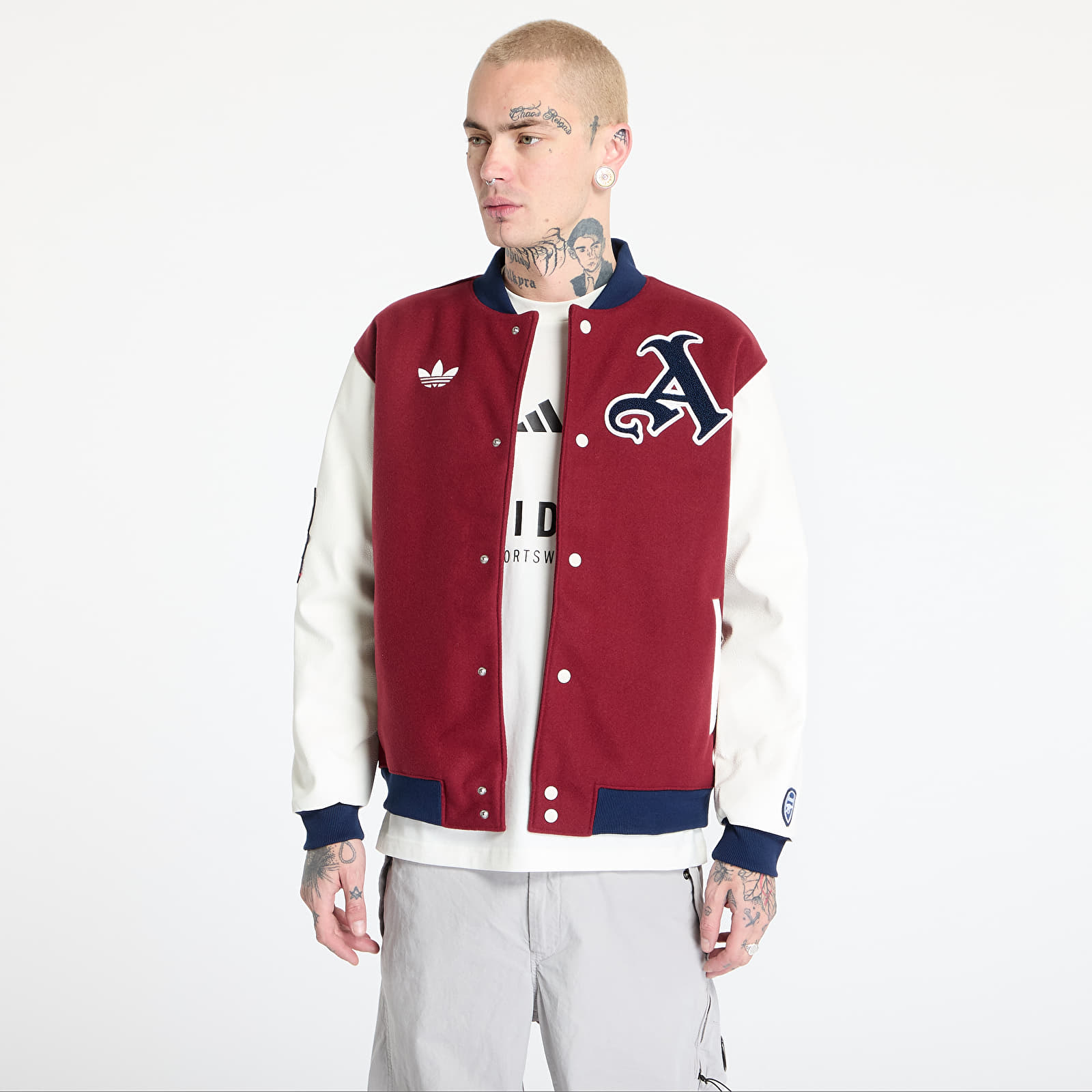 Bombery adidas Arsenal FC Varcity Bomber Jacket Noble Maroon