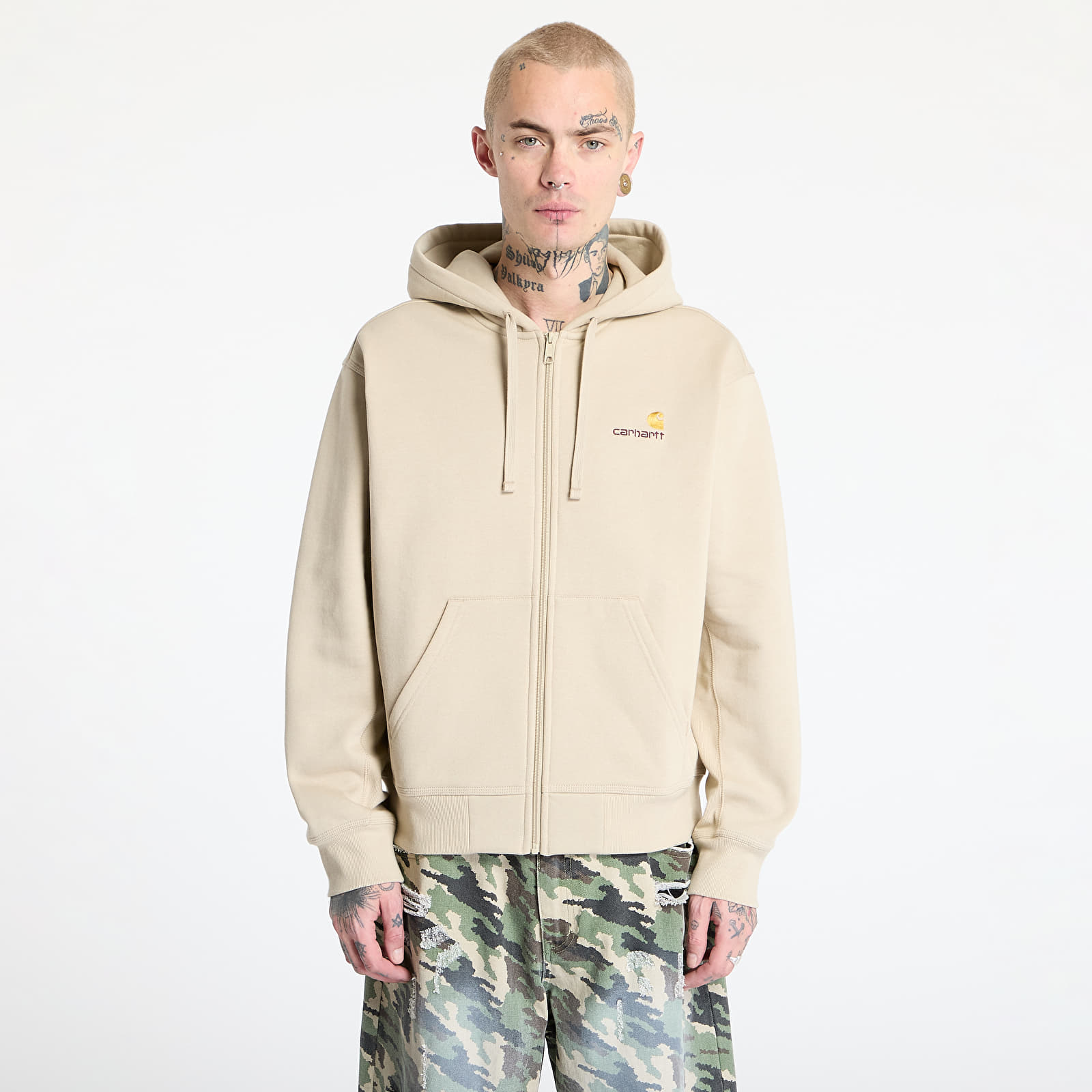 Sweatjacken und Sweatshirts Carhartt WIP Hooded American Script Jacket UNISEX Fleur De Sel