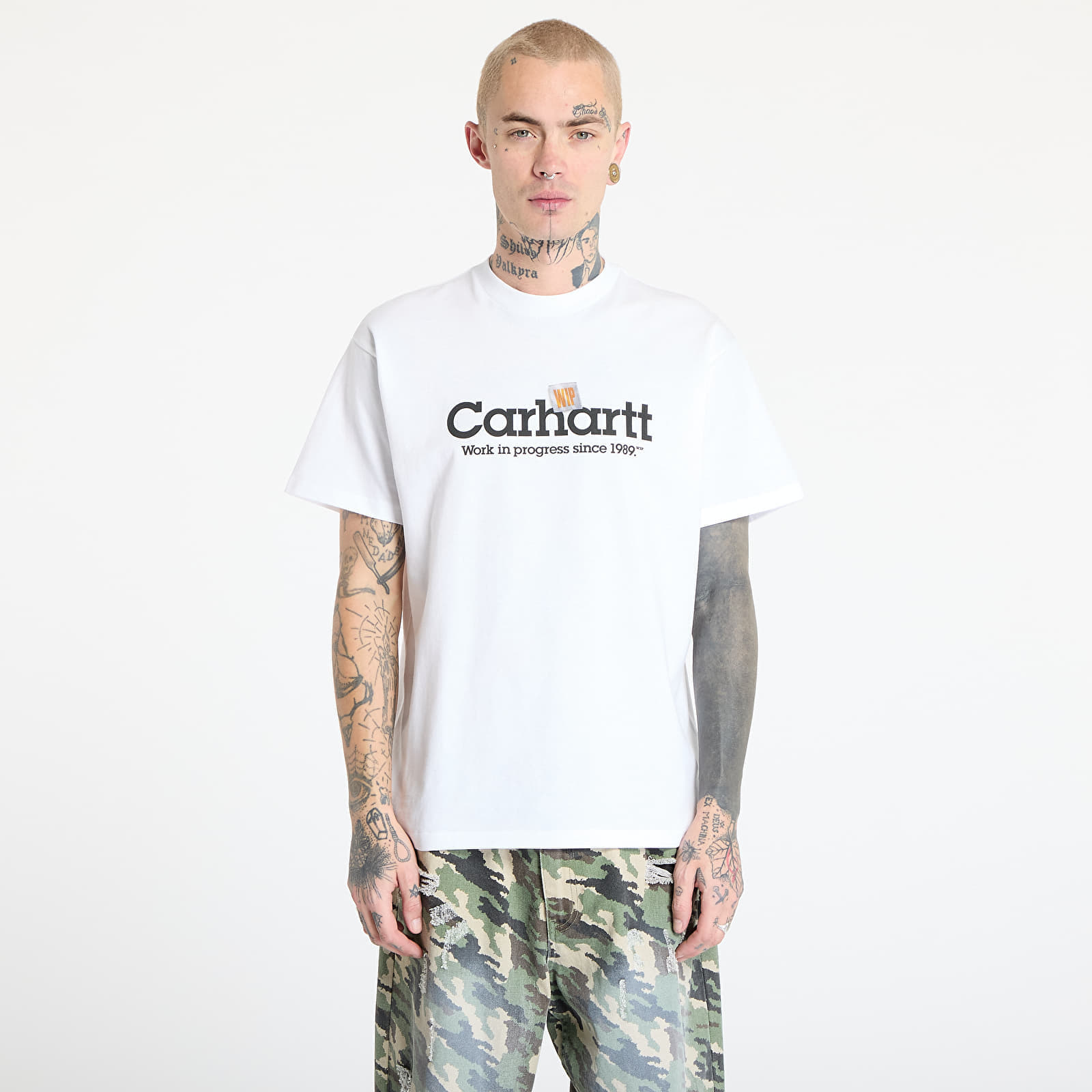 Tricou Carhartt WIP S/S Label Script T-Shirt UNISEX White