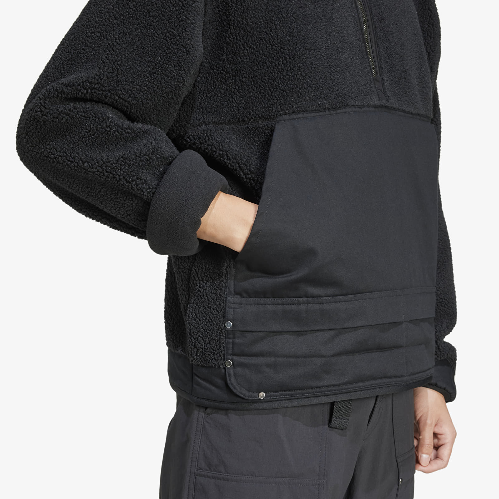 Bluzy z kapturem adidas Premium Essentials Fleece Full-Zip Black