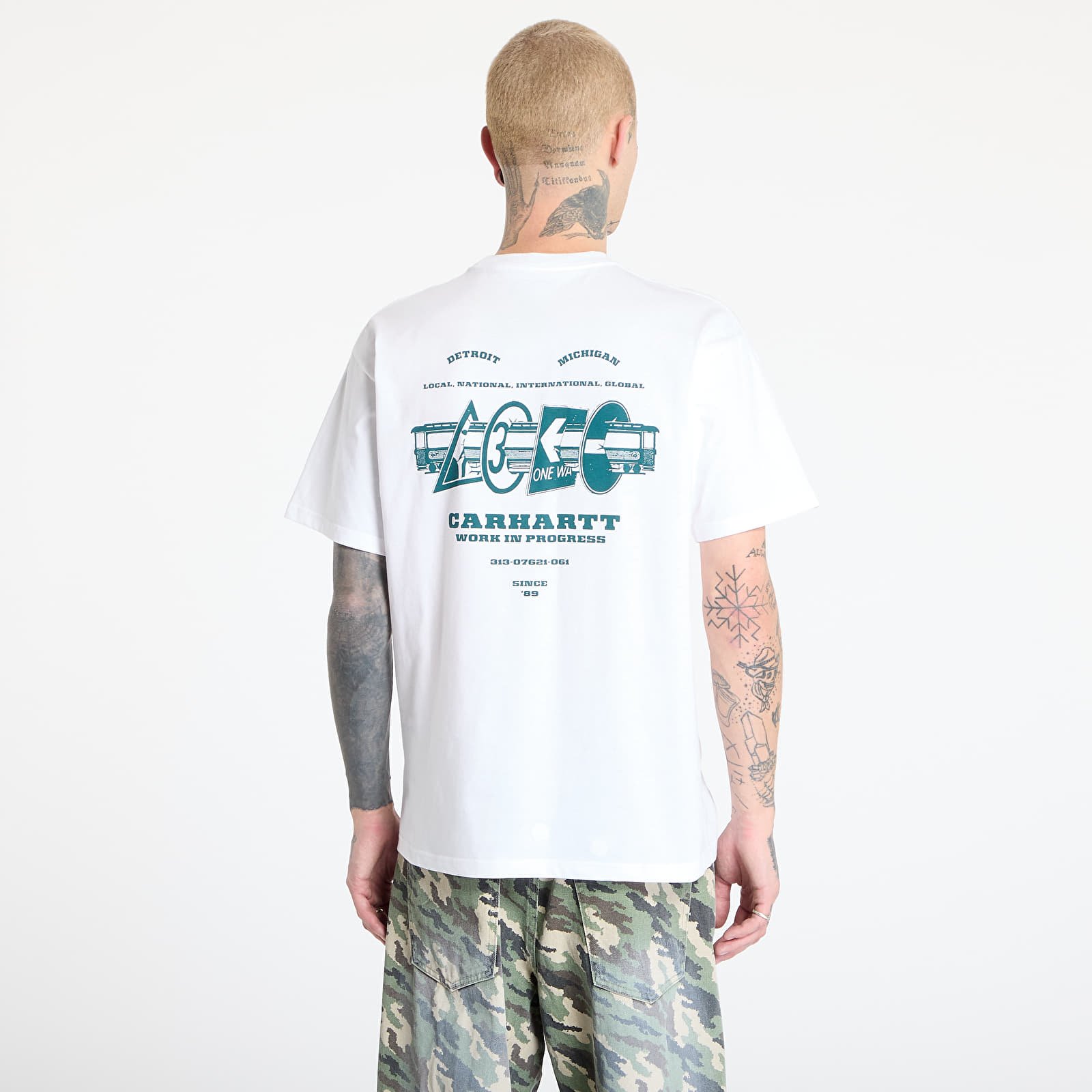 Trička Carhartt WIP S/S Runaway T-Shirt UNISEX White/ Malachite