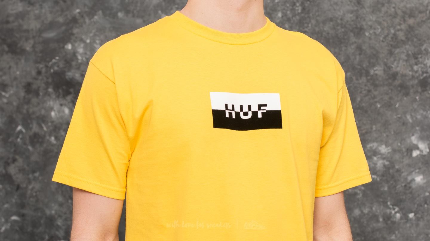 Black yellow best sale huf shirt