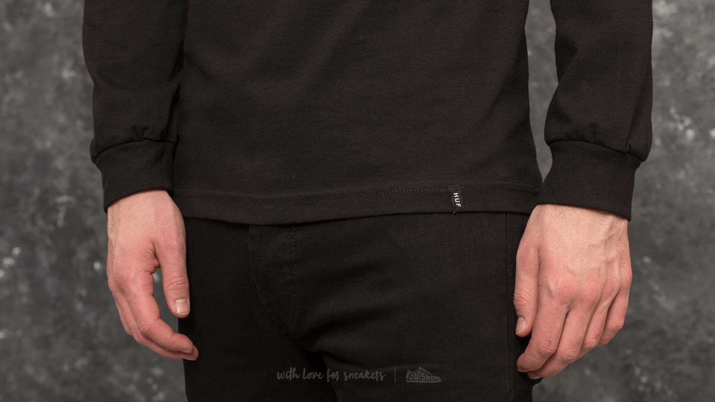 Koszulki HUF Triple Triangle Longsleeve Tee Black