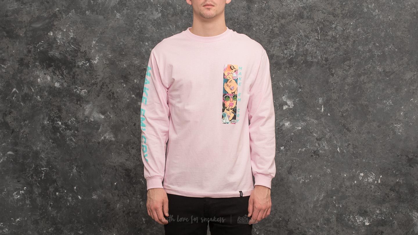 T-shirts HUF Make Em Cry Longsleeve Tee Pink