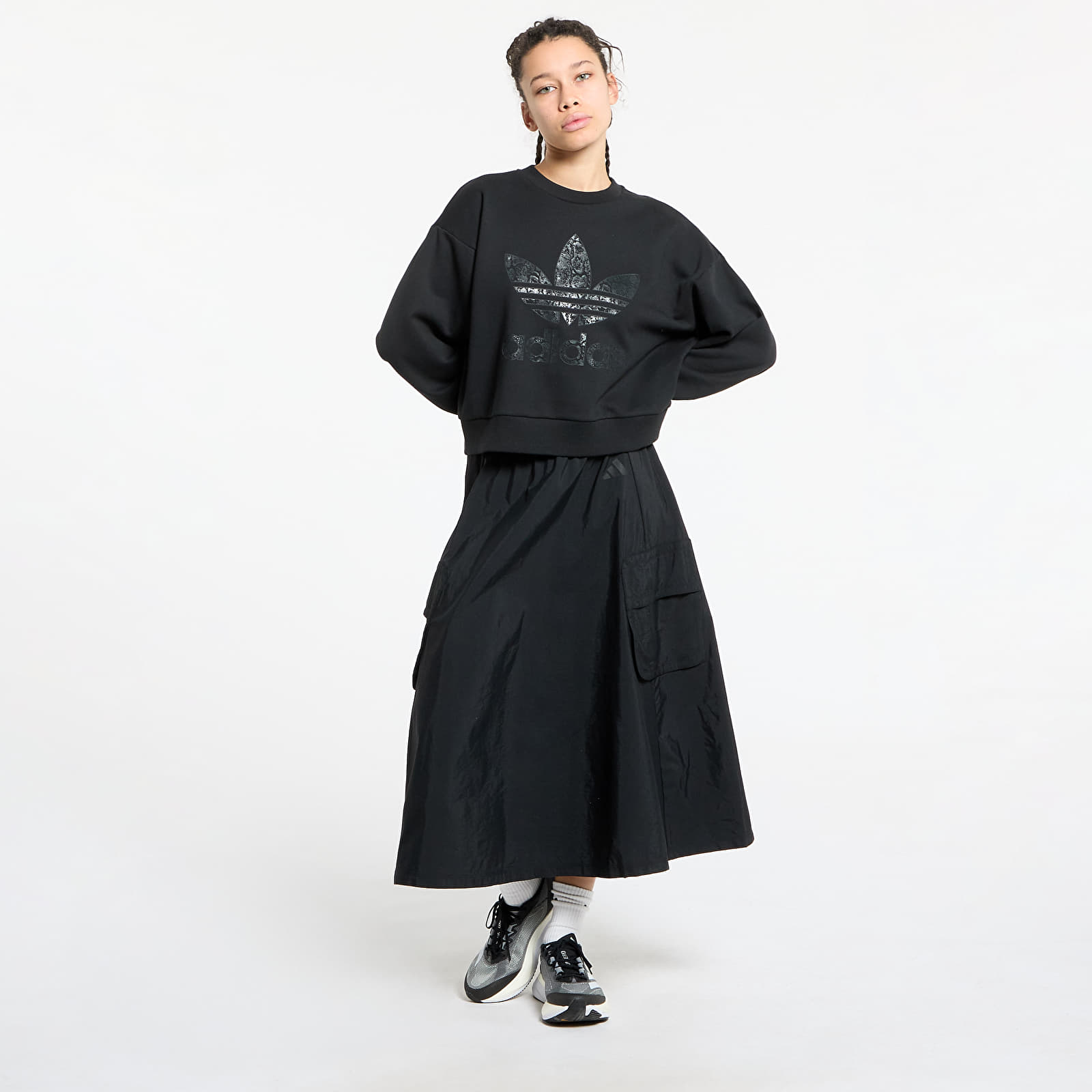 Women's hoodies adidas Snake Crew Black