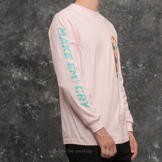 T shirts HUF Make Em Cry Longsleeve Tee Pink Footshop