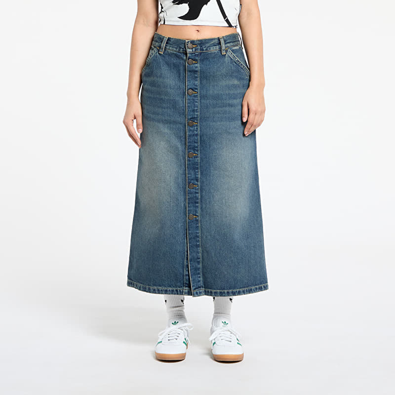 Carhartt WIP W' Marvin Skirt Blue Worn Used Wash