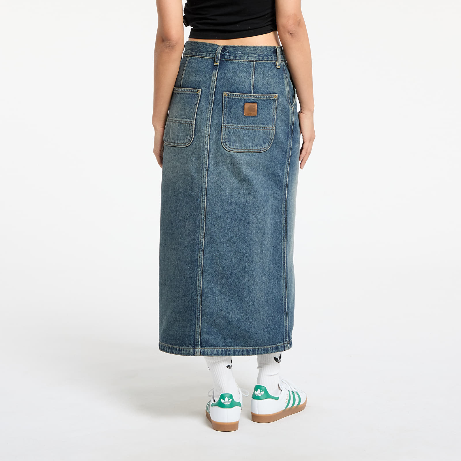 Skirts Carhartt WIP W' Marvin Skirt Blue Worn Used Wash