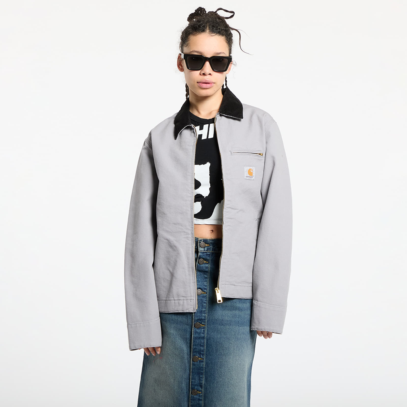 Jackets Carhartt WIP Detroit Jacket UNISEX Yosemite/ Black Rinsed