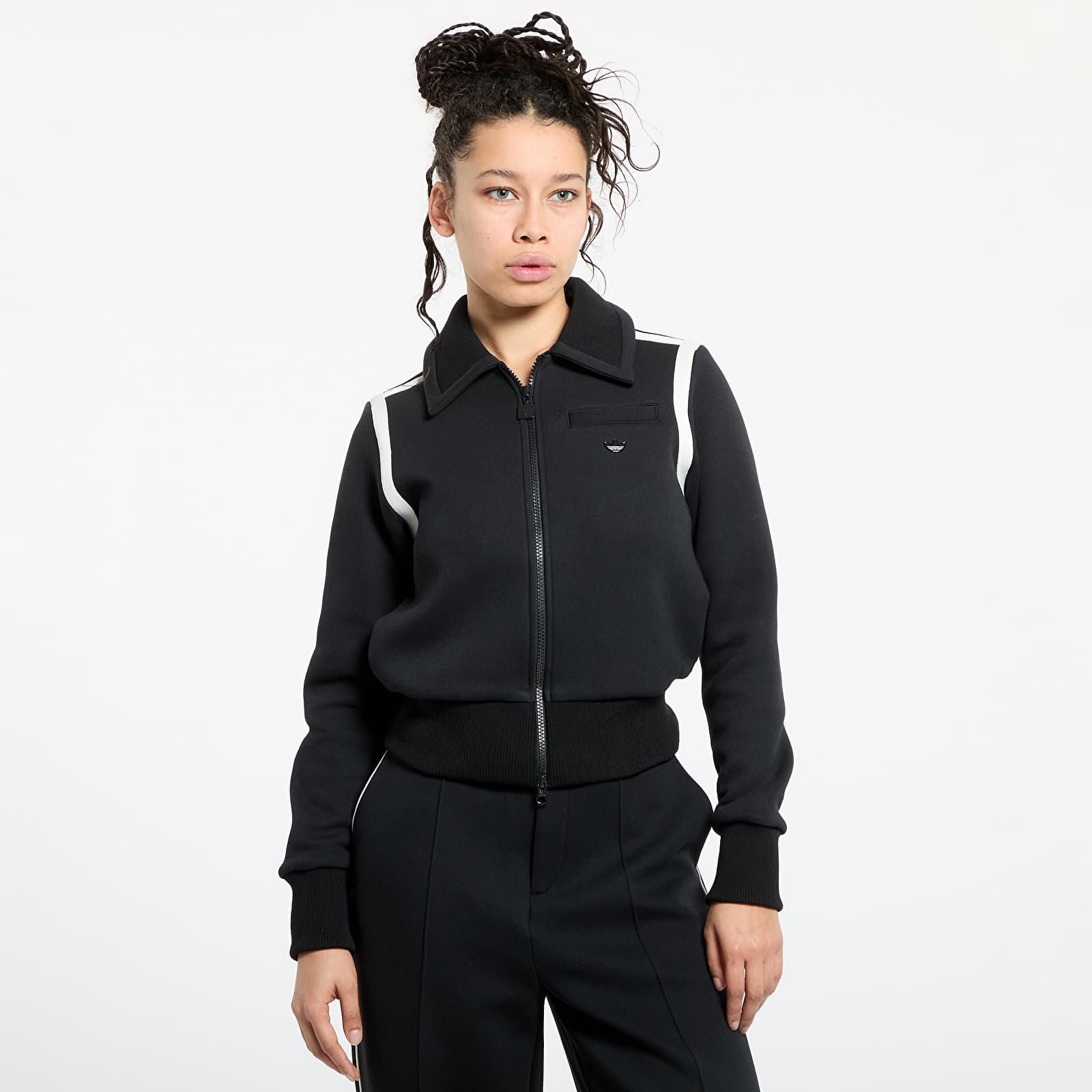 Hoodies and sweatshirts  adidas Premium Collared Track Top Black