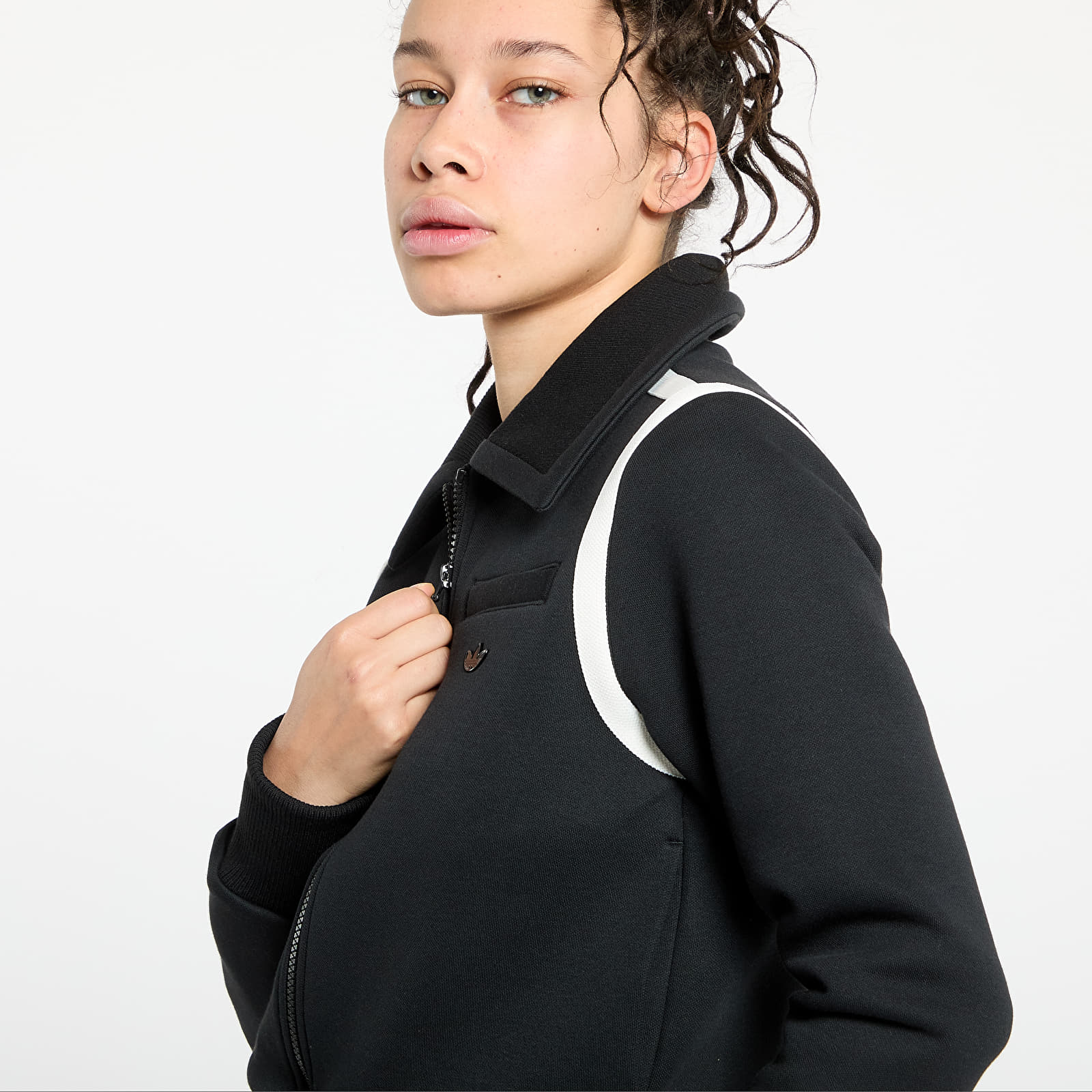 Hoodies and sweatshirts  adidas Premium Collared Track Top Black