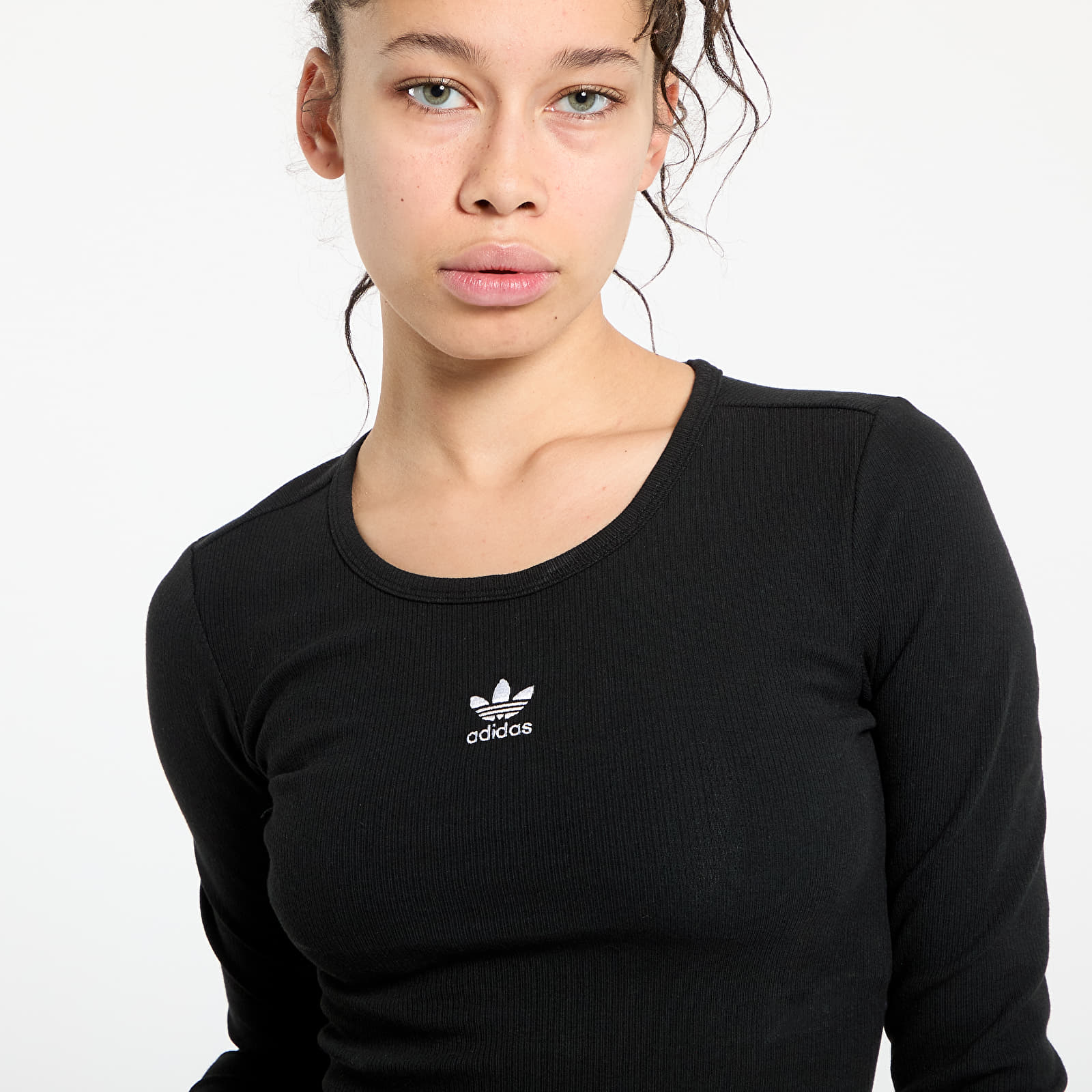 T-shirts adidas Essentials Rib Cro-Packed Longsleeve Tee Black