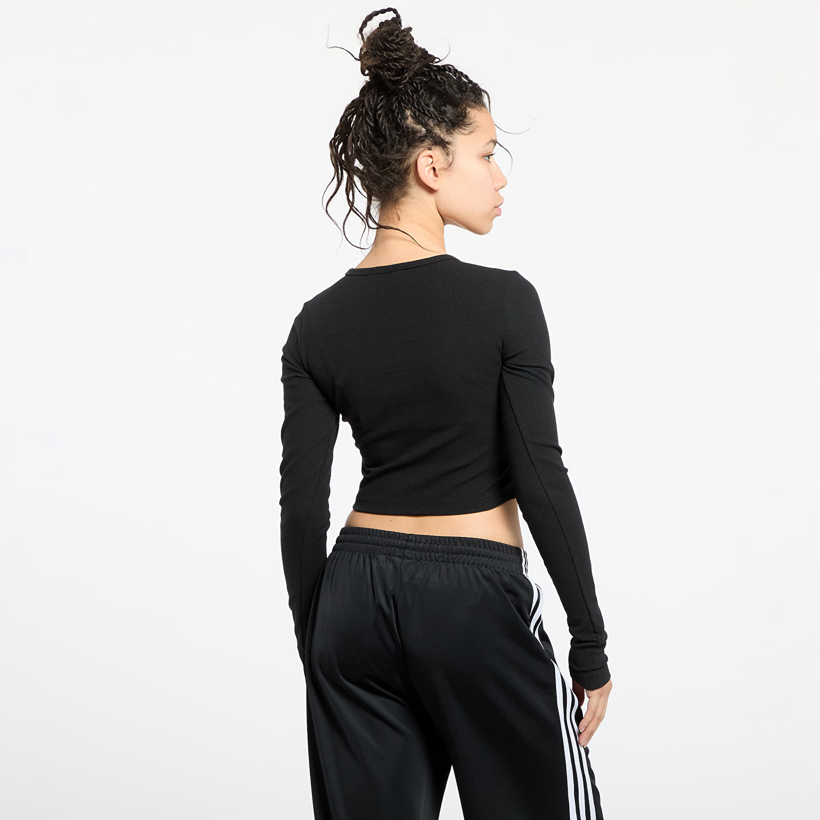 T-shirts adidas Essentials Rib Cro-Packed Longsleeve Tee Black