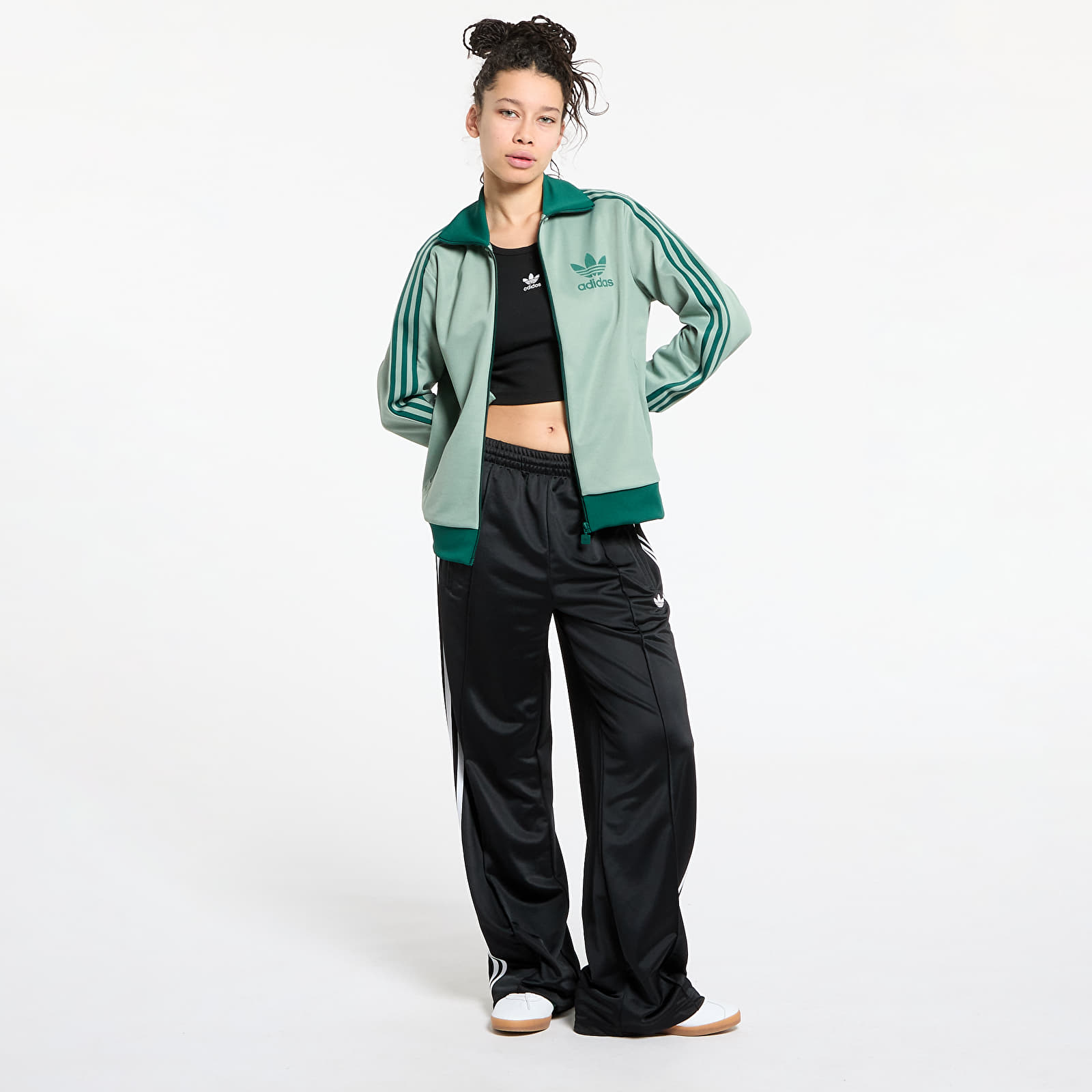 Sweatjacken und Sweatshirts adidas Adicolor Classic Track Top Silver Green