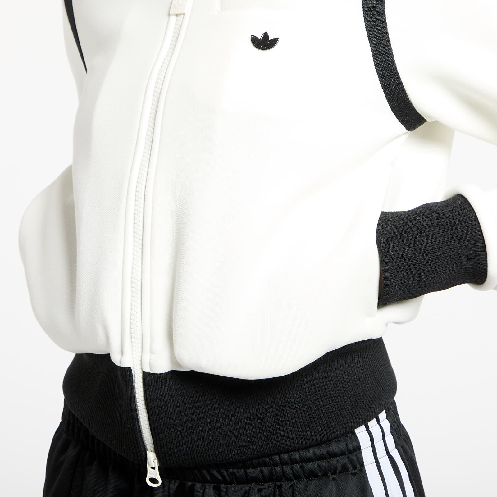 Džemperiai su gobtuvais ir džemperiai adidas Premium Collared Track Top Off White