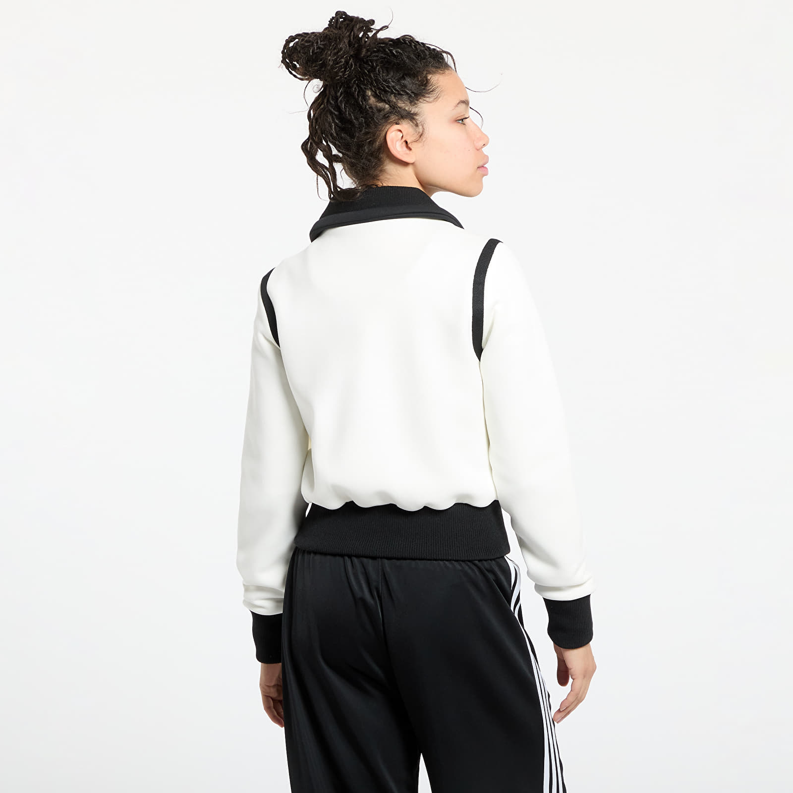 Džemperiai su gobtuvais ir džemperiai adidas Premium Collared Track Top Off White