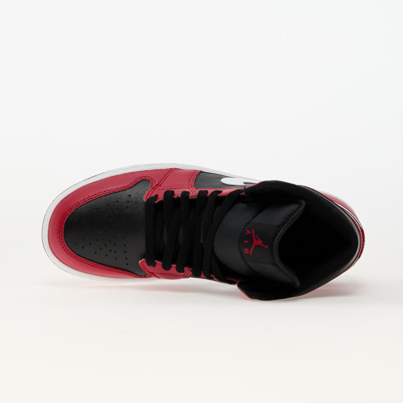 Air Jordan 1 Mid Black/ White-Gym Red | Footshop