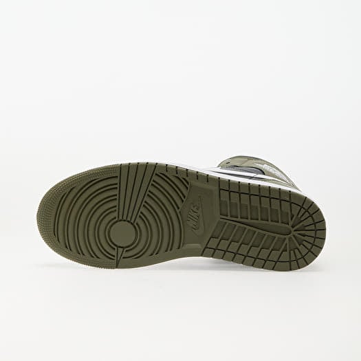 Buty męskie Air Jordan 1 Mid Black/ White-Medium Olive-Sail