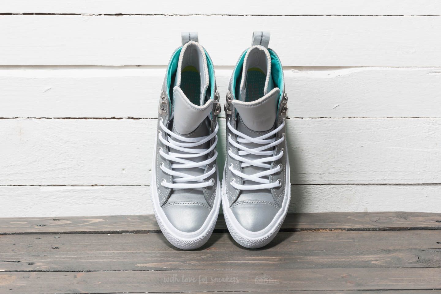 Damesko Converse Chuck Taylor All Star Waterproof Boot Hi Pure Platinum/ Light Aqua/ White