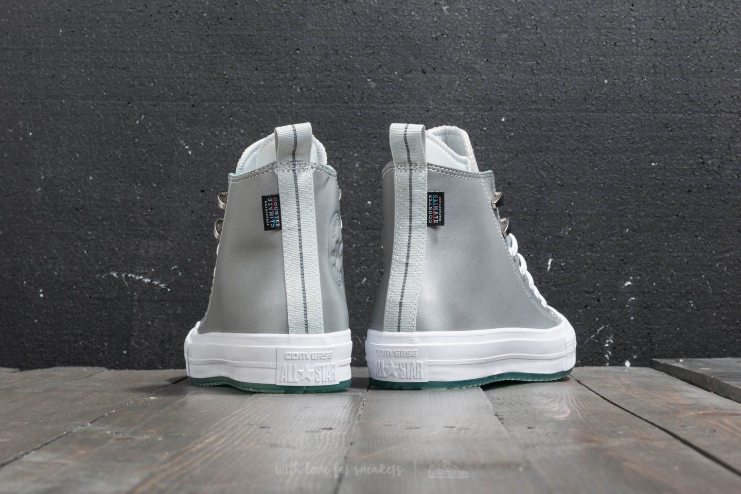 Damesko Converse Chuck Taylor All Star Waterproof Boot Hi Pure Platinum/ Light Aqua/ White